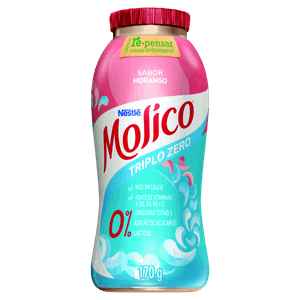 Iogurte Desnatado Morango Zero Lactose Molico Frasco 170g