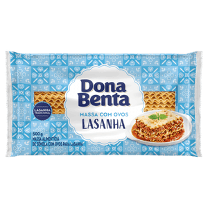 Massa de Sêmola com Ovos para Lasanha Dona Benta Pacote 500g