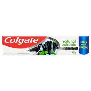 Gel Dental Carvão Ativado Menta Colgate Natural Extracts Caixa 140g