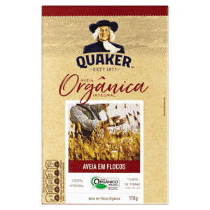 Aveia Orgânica em Flocos Quaker Caixa 170g