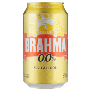 Cerveja American Lager Zero Álcool Brahma Lata 350ml