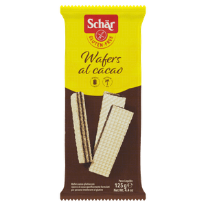 Biscoito Wafer Recheio Cacau sem Glúten Schär Pacote 125g