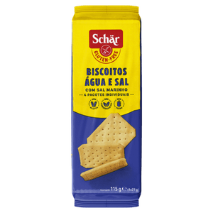 Biscoito Água e Sal sem Glúten Zero Lactose Schär Pacote 115g