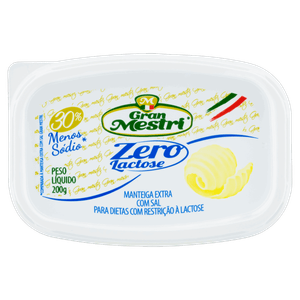 Manteiga Extra com Sal Zero Lactose Gran Mestri Pote 200g