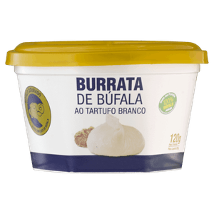 Queijo Burrata de Búfala Tartufo Branco Búfalo Dourado 120g