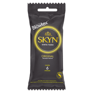 Preservativo Lubrificado Original Blowtex Skyn Pacote 6 Unidades