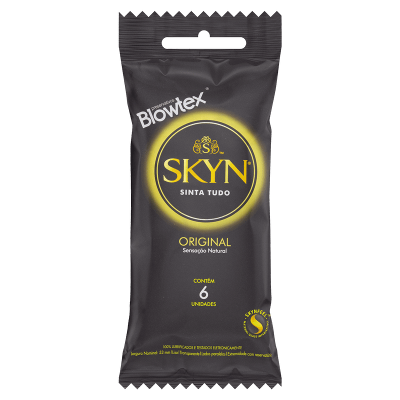 Preservativo-Lubrificado-Original-Blowtex-Skyn-Pacote-6-Unidades