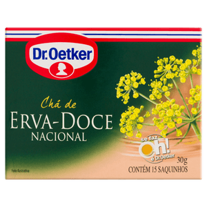 Chá Erva-Doce-Nacional Dr. Oetker Caixa 30g 15 Unidades