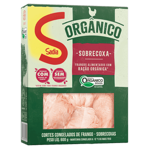 Sobrecoxa de Frango Congelada Orgânica Sadia 600g