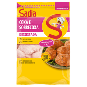 Coxa com Sobrecoxa de Frango Congelada sem Osso Sadia 1kg