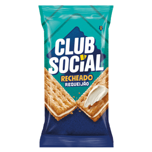 Pack Biscoito Integral Recheio Requeijão Club Social Pacote 106g 4 Unidades