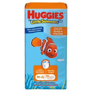 Fralda Descartável Infantil Praia & Piscina Huggies Little Swimmers G Pacote 10 Unidades