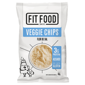 Chips de Grão-de-Bico Assado com Flor de Sal Fit Food Pacote 40g