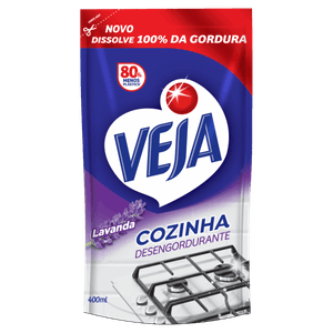 Limpador Desengordurante Cozinha Lavanda Veja Sachê 400ml