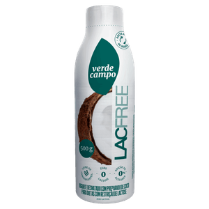 Iogurte Desnatado Coco Zero Lactose Verde Campo Lacfree Garrafa 500g