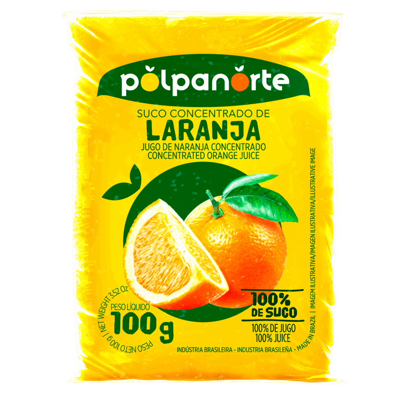 Polpa-de-Fruta-Laranja-Polpanorte-Pacote-100g