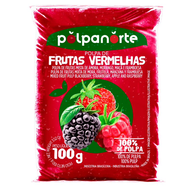 Polpa-de-Frutas-Vermelhas-Polpanorte-Pacote-100g