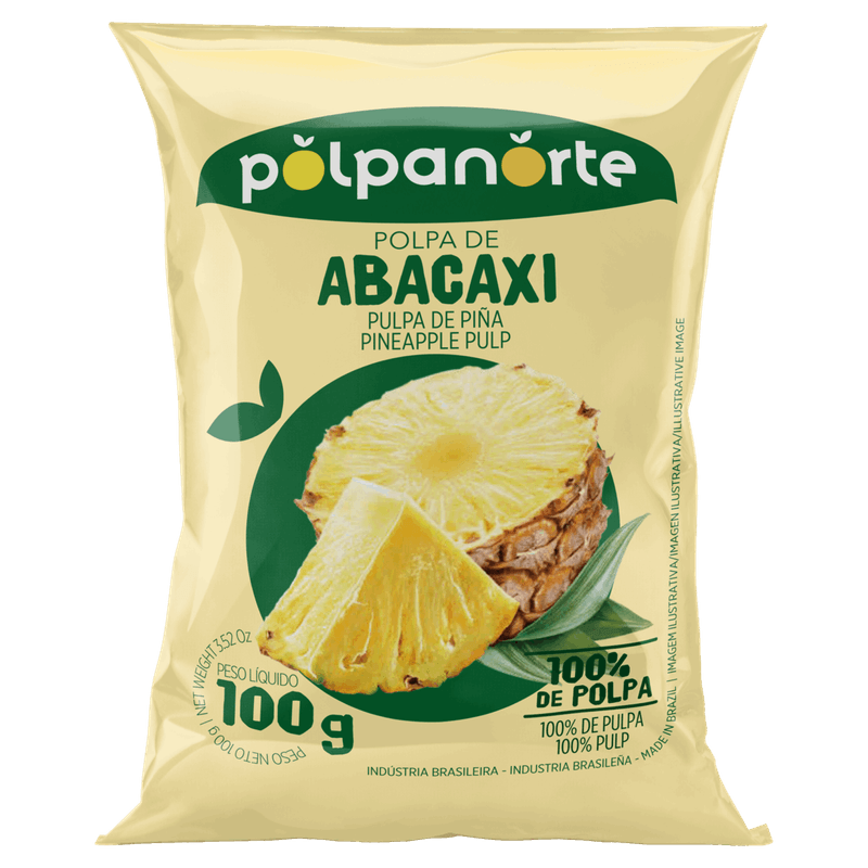 Polpa-de-Fruta-Abacaxi-Polpanorte-Pacote-100g