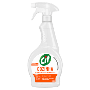 Limpador Removedor de Gorduras Cozinha Cif Frasco 500ml Borrifador