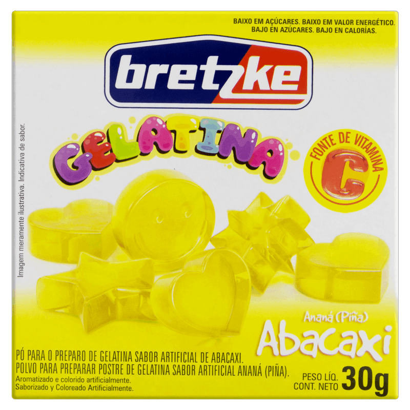 Gelatina-Po-Abacaxi-Bretzke-Caixa-30g