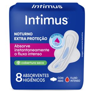 Absorvente com Abas Seca Intimus Noturno Pacote 8 Unidades