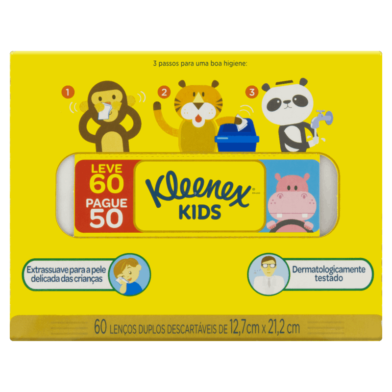 Lenco-de-Papel-Folha-Dupla-Extra-Suave-Kleenex-Kids-Caixa-Leve-60-Pague-50-Unidades