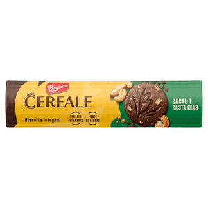 Biscoito Integral Cacau e Castanhas Bauducco Cereale Pacote 170g