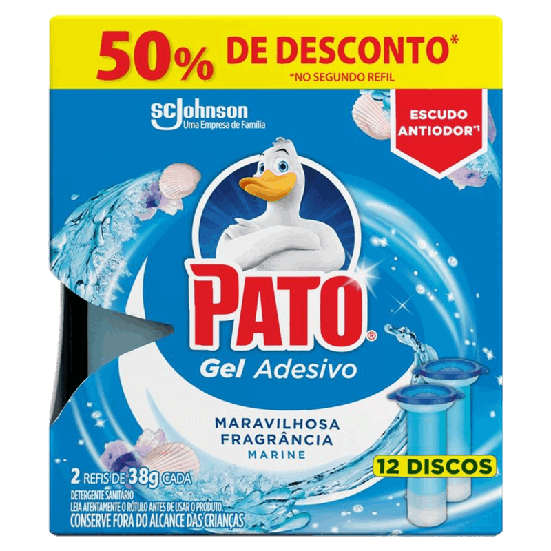 Detergente-Sanitario-Gel-Adesivo-Marine-Pato-38g-Cada-2-Unidades-Gratis-50--de-Desconto-no-Segundo-Refil