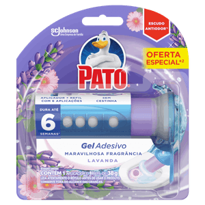 Detergente Sanitário Gel Adesivo Lavanda Pato 38g Grátis Aplicador