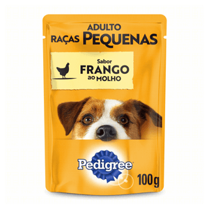 Alimento para Cães Adultos Raças Pequenas Frango ao Molho Pedigree Sachê 100g