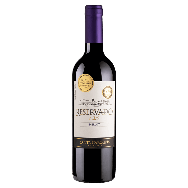 Vinho-Chileno-Tinto-Meio-Seco-Reservado-Santa-Carolina-Merlot-Valle-Central-Garrafa-750ml