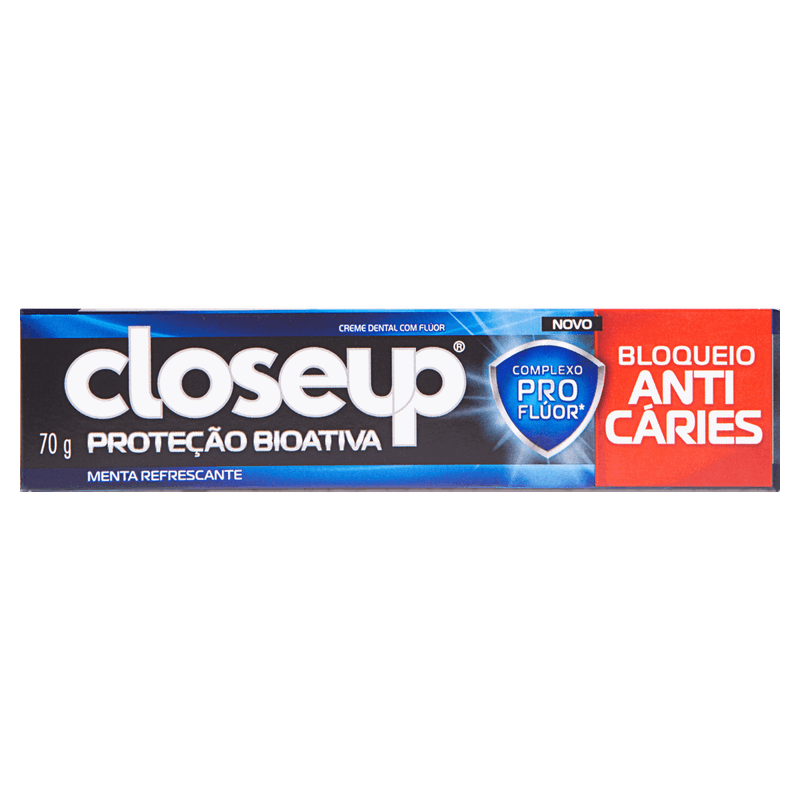 Creme-Dental-Menta-Refrescante-Closeup-Protecao-Bioativa-Bloqueio-Anticaries-Caixa-70g