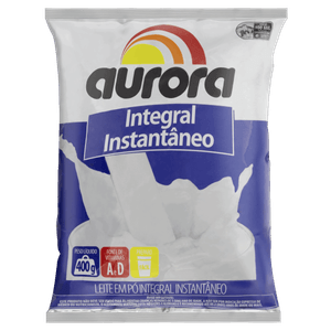 Leite Pó Instantâneo Integral Aurora Pacote 400g