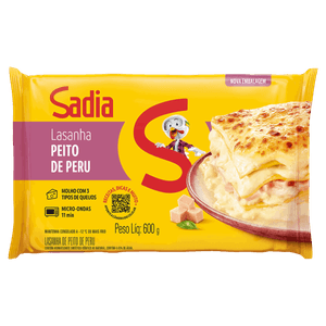 Lasanha Peito de Peru Sadia Pacote 600g