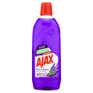 Limpador Perfumado Flores de Lavanda Ajax Festa das Flores Frasco 1l