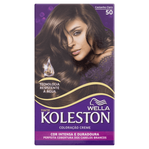 Kit Coloração Creme 50 Castanho Claro Wella Koleston