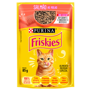 Alimento para Gatos Salmão ao Molho Purina Friskies Sachê 85g