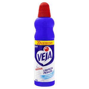 Limpador Limpeza Pesada com Álcool Original Veja Frasco 500ml Grátis 20% de Desconto