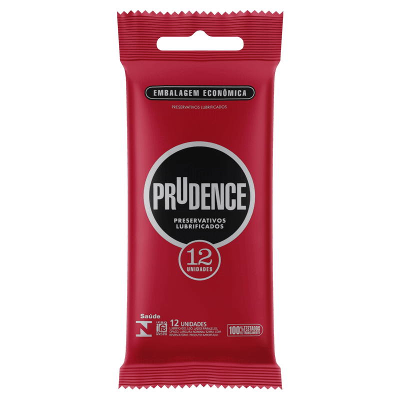 Preservativo-Masculino-Lubrificado-Prudence-Pacote-12-Unidades-Embalagem-Economica