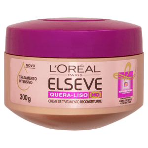 Creme de Tratamento L´oréal Paris Elseve Quera-Liso Pote 300g