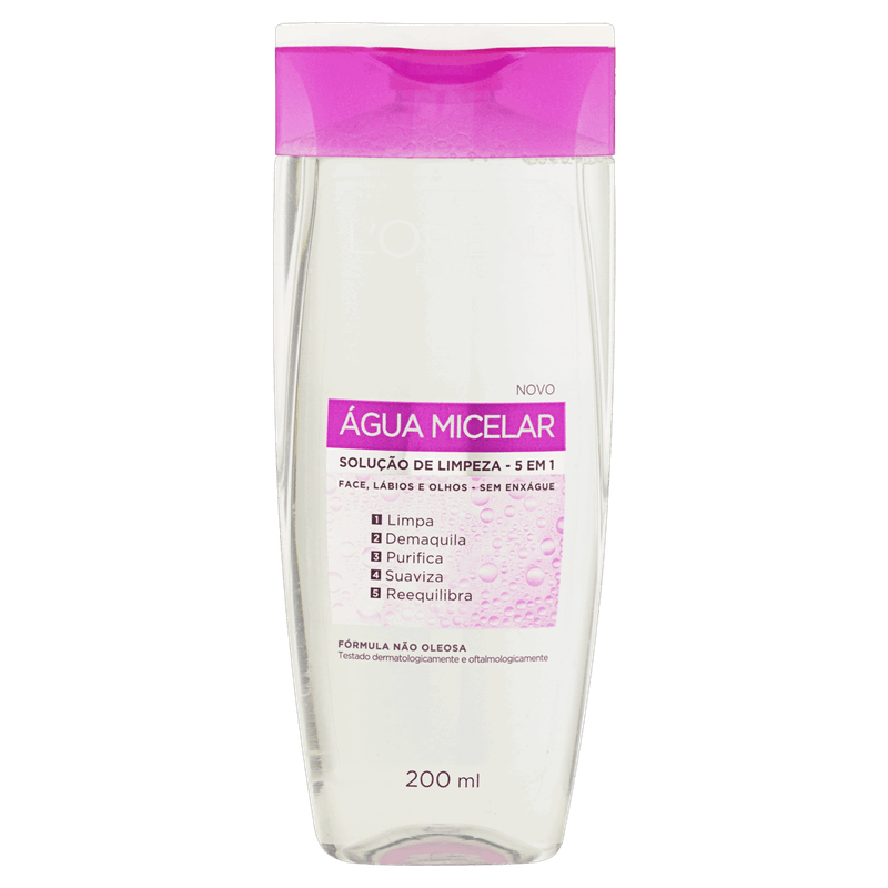 Agua-Micelar-Solucao-de-Limpeza-L-oreal-Paris-Frasco-200ml