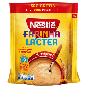 Farinha Láctea Original Nestlé Sachê Leve 210g Pague 180g