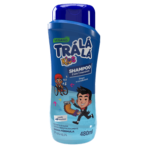 Shampoo 2 em 1 Menino Trá Lá Lá Kids Frasco 480ml