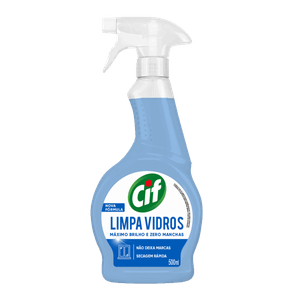 Limpa-Vidro Líquido Cif Ultra Rápido Frasco 500ml Borrifador