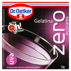 Gelatina Pó Uva Zero Açúcar Dr. Oetker Caixa 12g