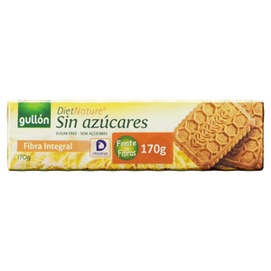 Biscoito Integral Zero Açúcar Gullón Diet Nature Pacote 170g