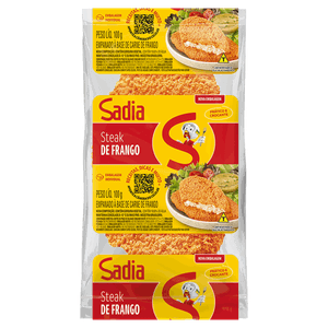 Empanado de Frango Steak Sadia Pacote 100g