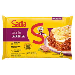 Lasanha Calabresa Sadia Pacote 600g