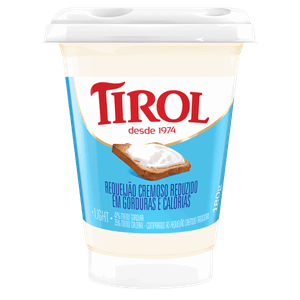 Requeijão Cremoso Light Tirol Copo 180g