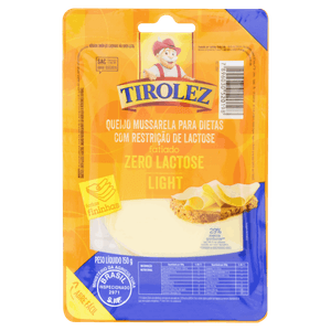 Queijo Mussarela Fatiado Light Zero Lactose Tirolez 150g